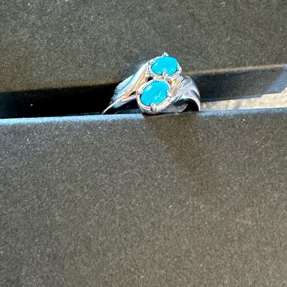 Carolyn Pollack Sterling Silver Sleeping Beauty Turquoise Ring SZ 7